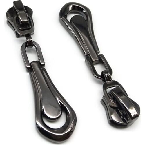 20pcs/lot, Delicate Gun Black Color 5# Zipper Sliders for Clothes, Handbag, Shoes Accessories