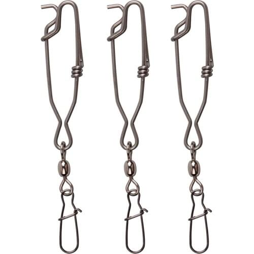 30pcs Stainless Steel Long Line Tuna Clips Float Line Snap Clip Connector Longline Branch Hangers Fishing Accessories