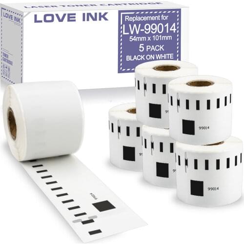 Absonic 5 Roll for DYMO 99014 Thermal Paper 54*101mm 220pcs Label Tapes Address Sticker for Labelwriter 315 320 400 450 Printer