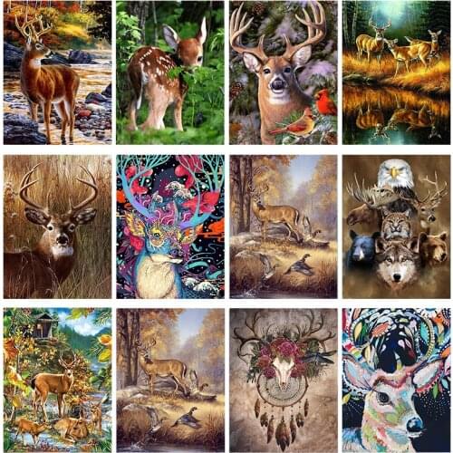 Diamond Painting "Sailing animal wolf landscape" Cross Stitch Custom Photo Diamond Embroidery Round Drill Home Decor