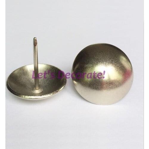Free DHL shipping 600pcs/lot 25mm Nickel Plated Home or Garden Decorative Tack, Hobnail, Upholstery Nail