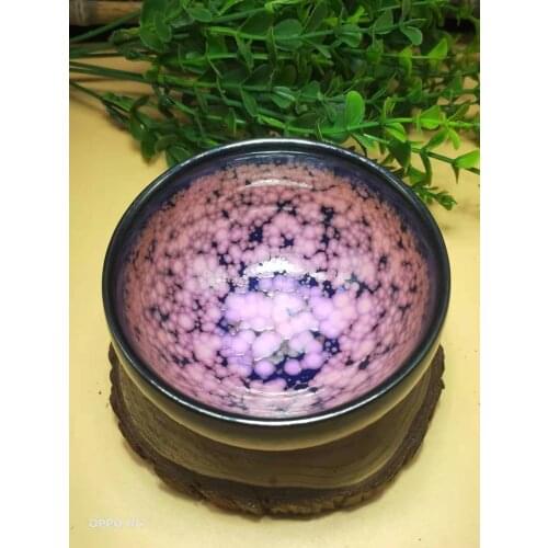 Tea Cups Tien Mok Glaze Porcelain Handmade Natural Creative Teacup Coffee Wine Drinkware Supplies /Plum blossom/cherry blossoms