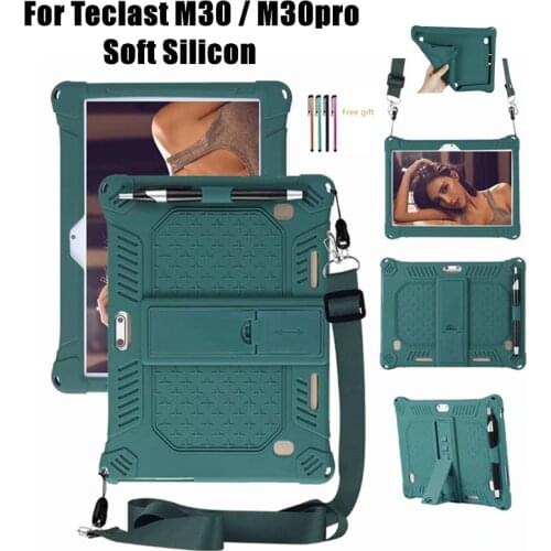 Case for Teclast M30pro 10.1Inch Tablet pc Kids Safe Shockproof Silicone Cover Tor M30/M20/KX20 Stand Protect Shell+pen