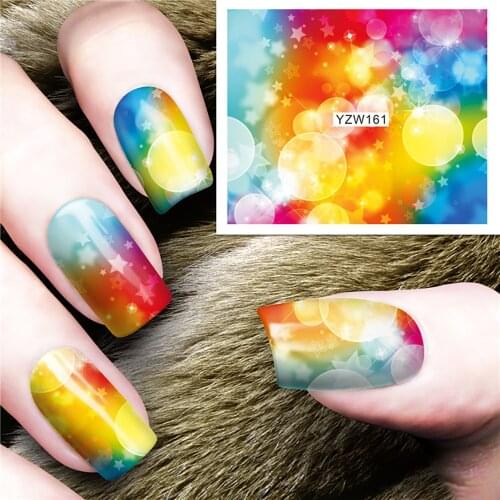 3D Colorful Nail Decoration Tool Owl Animal Coconut Tree Black White Stripe Decal Wrap Slider Fashion Creative Beach Style Nails