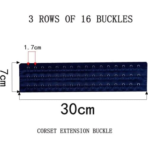 Womens Underwear Extender Elastic 3 Rows 16 Buckle Bra Adjustable Extension Strap Corset Girl Accessory Corset Extension Buckle