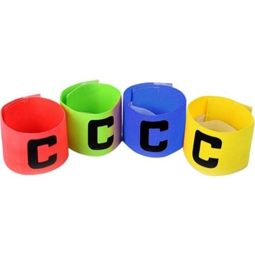 4PCS Football Soccer Elastic Captain Armband Basketball Adjustable Player Bands