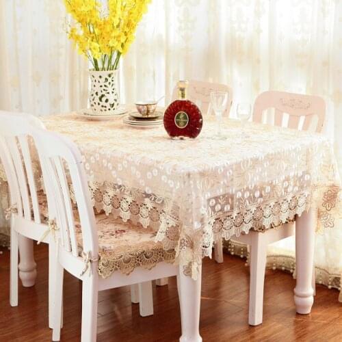 European Flower Table Cloth Country Style embroidered Multifunctional Rectangle Table Cover Tablecloth Home Kitchen Decoration