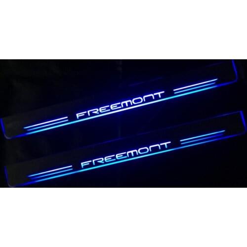 Welcome Pedal Lights For Fiat Freemont 2012 - 2014 Pedal car Door Sill Pathway Lamp led thresholds scuff plates AUTO Avante md