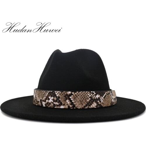 New Style Autumn Winter Men Women Woolen Felt Fedora Hat European American Fashion Solid Jazz Hat Caps