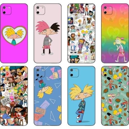 Black tpu Case For OPPO Realme C11 C20 C21 Case Back Cover Bumper Hey Arnold Special