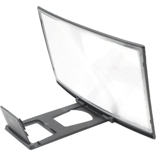 HD 12-Inch Curved Sn Amplifier HD 3D Video Mobile Phone nifying Gl Stand Phone Folding Projector Stand