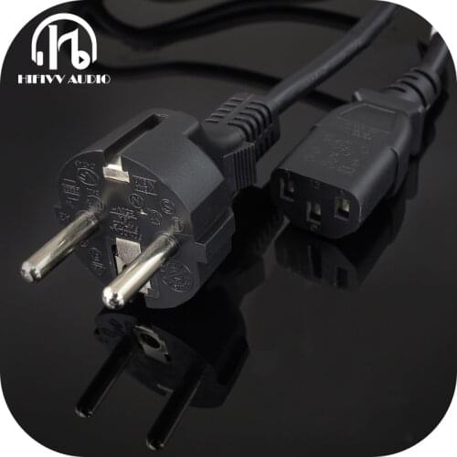 Hifivv audio AC cable European Standard UL 0.75 square MM 1.8 meters long Copper core Power cord