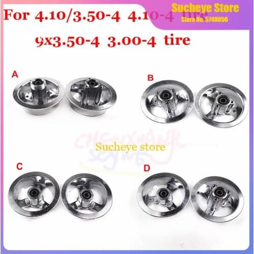 4.10/3.50-4 4.10-4 3.00-4 9x3.50-4 Aluminum Alloy Wheel Rims Hub for MIni Motorcycle Electric Scooter 4 Inch Rims