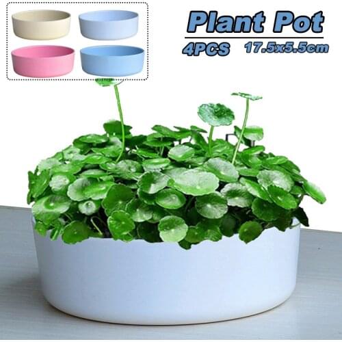 4Pcs/Set Creative Round Flower Pot Balcony Office Desktop Bonsai Gardening Supplies Home Decor