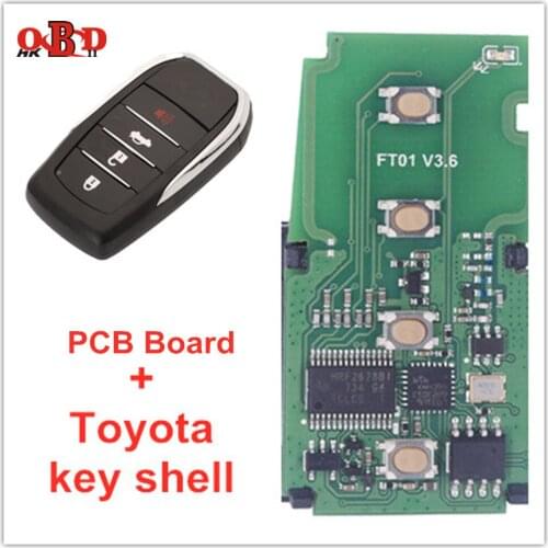 Lonsdor FT01-2110 312/433MHZ Car Remote Smart Key for Toyota/Lexus Keyless Control Transmitter Circuit Board PCB 8A With Case