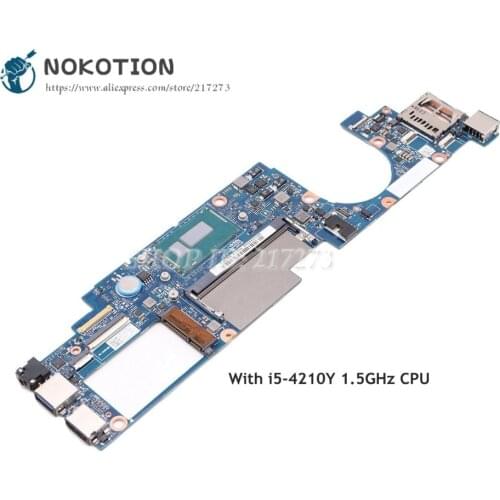 NOKOTION For Lenovo Yoga 11S 11S-IFI Laptop Motherboard 11.6 inch SR191 i5-4210Y 1.5GHz CPU FRU 90004935 AIUU0 NM-A191