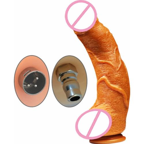 Thick Sex Machine Attachment Senior Soft Liquid Silicone Accessories Bend Dildo Suction Cup Anal Plug Penis Love Toys For Adult