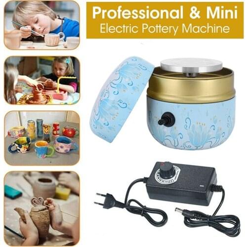 2021 New Pottery Wheel Toy Kit for Kids Mini Electric Pottery Wheel Machine Clay