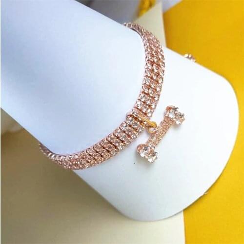 Dog Collar for Luxury Bling Small Cat Necklace Rhinestone Diamante Pet Puppy Collar Cat Collar Pet Supplies Dog Accessories