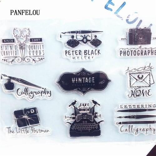 PANFELOU office the envelope Clear Stamp DIY Silicone Seals Scrapbooking/Card Making/Photo Album Decoration Supplies sheets