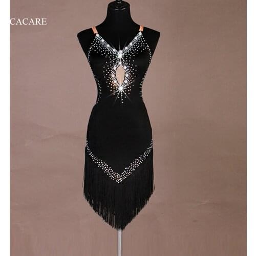 Fringed Dress 2018 Latin Dance Dress Women Latina Salsa Latin Dance Competition Dresses CHEAP D0616 Tassel Hem 2 Choices