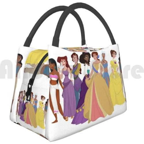 Portable Insulation Bag Animated Girls Princess Anastasia Kida Nani Chel Esmeralda Animation Movie Movies