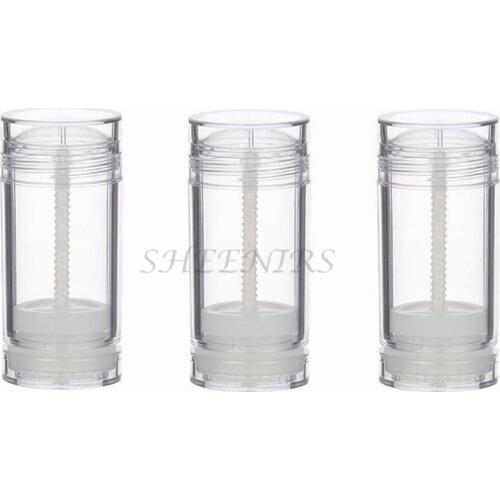 FreeShip 1pc 1oz 30ml Clear Empty Gel Round Deodorant Stick Container 30ml Twist Tube Bottom Filling