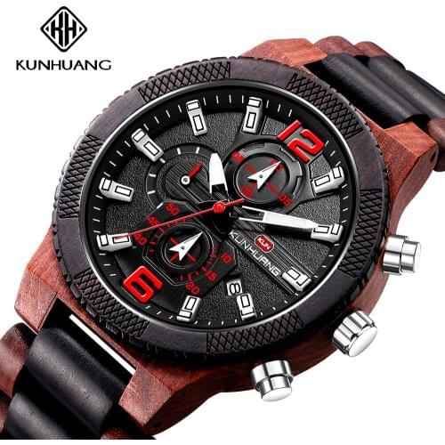 Luxury Designer Wood Watches Mens With Luminous Hands Fashion Quartz Watch For Men Relogio Masculino Gifts For Men