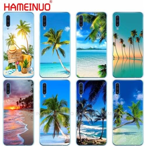 Silicon phone cover case for Samsung Galaxy S10 E PLUS A10 A20 A30 A40 A50 A70 A10E A20E M20 cover summer Beach Sunset Palm Tree