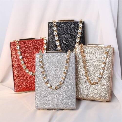 Diamond Inlaid Evening Bag New Diamond Inlaid Hand Holding Bride Bag Fashion Bead Exquisite Banquet Bag