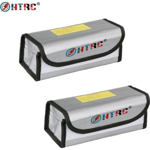 2Pcs HTRC Lipo Safe Guard Battery Guard Charging Protection Explosion Proof Sack Pouch Protector Fire Resistant Lipo Battery Bag