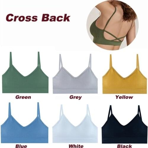 2 Styles Womens Fashion Seamless Sports Bra Yoga Bra Top Fitness Gym Running Crop Tops