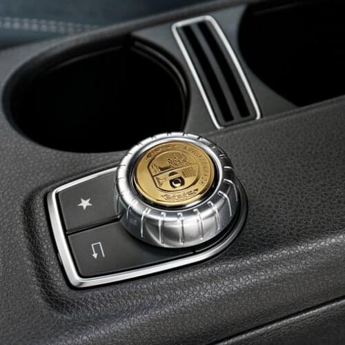 29mm Gold Apple Tree Badge Decals Metal Car Conter Console Knob Car Sticker For Mercedes Benz AMG GT CLA W210 W212 E63 W202 W205