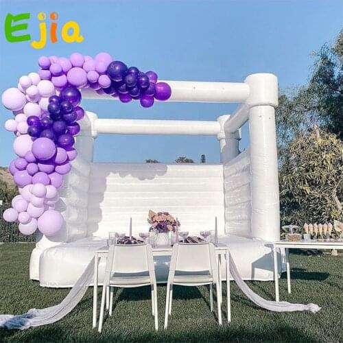 0.55mm PVC Tarpaulin White/Custom Color Inflatable Bounce House Jumping Bouncy Castle House For Wedding Party Adult Kids Fun