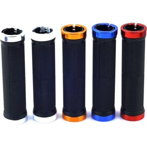 CKAHSBI 1Pair Double Lock MTB Road Cycling Handlebar Grips Anti-Skid Rubber Bicycle Mountain Silicone Durable Tool Accessories