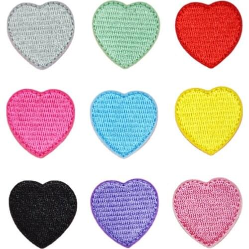 1PCS Rainbow Love Heart Iron on Patches Sewing Embroidered Applique for Jacket Clothes Stickers Badge DIY Apparel Accessories
