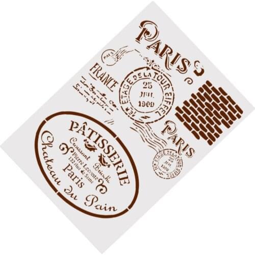 DIY Craft Layering Stencils For Walls Painting Scrapbooking Stamping Stamp Album Decorative Embossing Paper Card Retro Paris