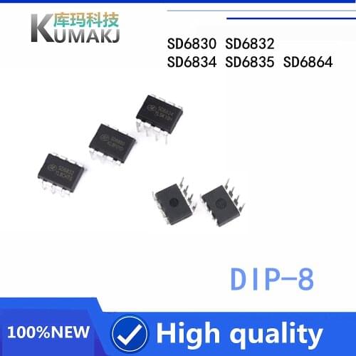 10PCS/LOT 100%Original New SD6830 SD6832 SD6834 SD6835 SD6864 DIP-8 LCD power supply control chip