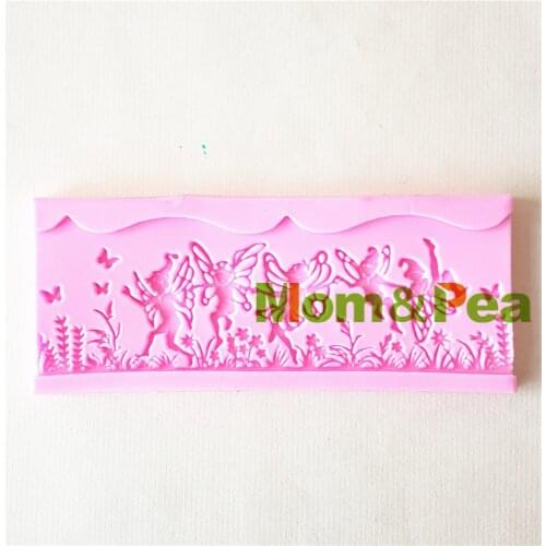 Mom&Pea 1349 Free Shipping Faery Silicone Mold Cake Decoration Fondant Cake 3D Mold Food Grade