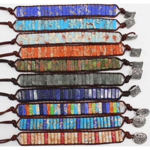 2020 imperial stone bracelet hand-woven popular bohemian natural stone bracelet