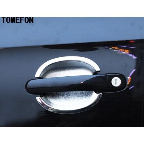 TOMEFON For Hyundai Solaris Verna 2010 2011 2012 ABS Chrome Door Handle Bowl Cover Cup Trim Insert Auto Accessories Styling 4pcs
