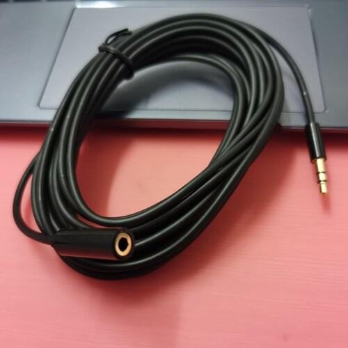 5 meter 3 pole 3.5mm male to female stereo audio extension cable