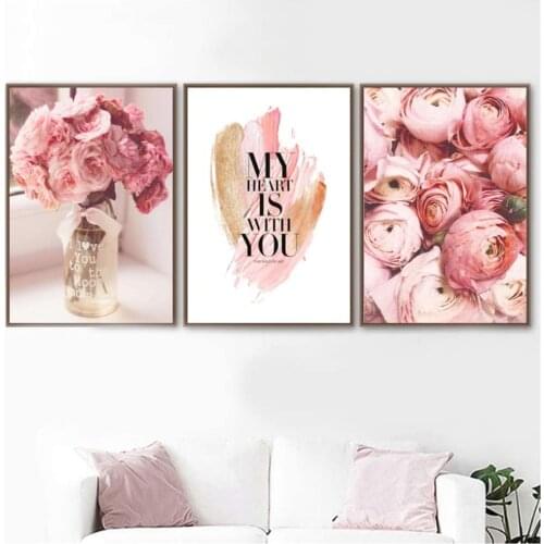 5D Diy Full Diamond Embroidery "Pink Peony Rose Flower Leaf Wall Art" Diamond Painting Cross Stitch Rhinestone Home Decoration