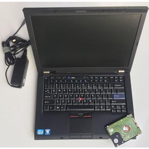 Used computer auto diagnostic laptop thinkpad T410 i5 4g with battery for mb c4 c5 and for bmw icom A2 A3 NEXT