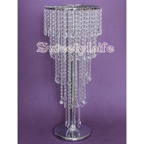 Free Shipping Wedding crystal table flower stand wedding centerpiece table flower rack wedding supply 10PCS/lot