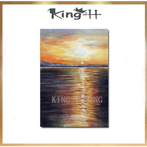 Large 100% Hand Painted Modern Abstract Knife sunrise Oil Painting On Canvas Wall Pictures For Living Room Hotal wall Decoration