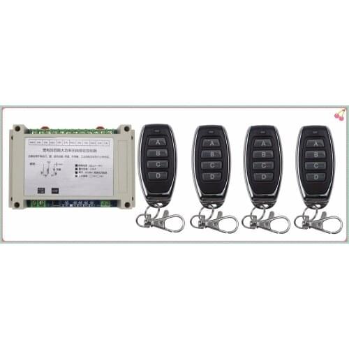 DC12V 24V 36V 48V 4CH 30A RF Wireless Remote Control Relay Switch Security System Garage Doors/ Gate Electric Doors shutters