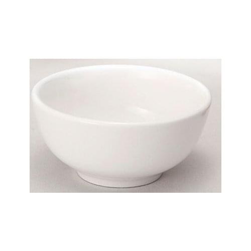 Pure White Reinforced Porcelain Porcelain Rice Bowl Straight-mouth Bowl Hotel Dining Room Size Bowls and Cutlery