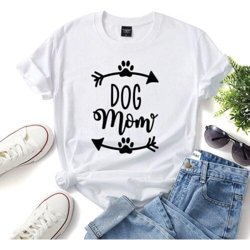 Dog mom paw Letters harajuku Print Women tshirt Cotton Casual Funny t shirt For Lady Girl Top Tee Hipster Drop Ship