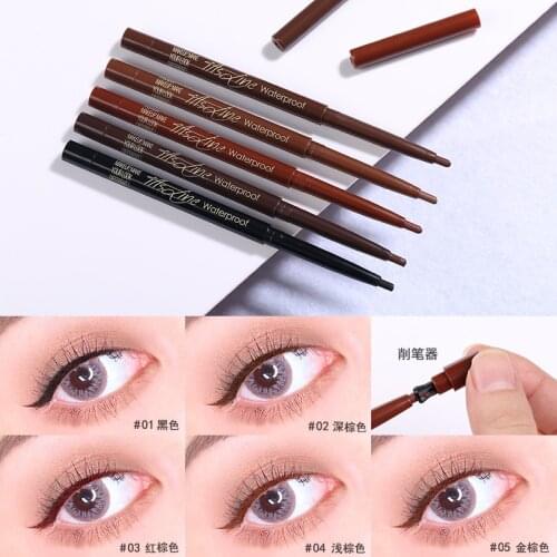 Xixi colorful eyeliner gel pen black blue gold brown pencil waterproof long lasting smooth eye liner pencil AC072
